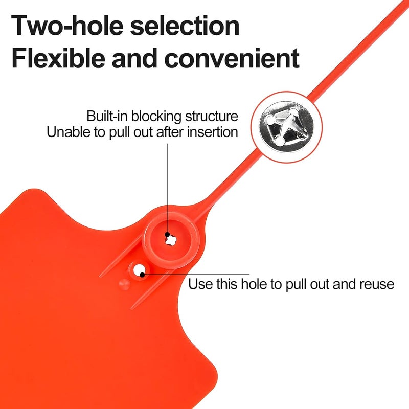 LeadSeals 100 Plastic Shipping Tags - Waterproof, Writable, Hanging Tags with One Red Marker Pen - Image 4